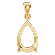 Solitaire Pendant - Pear 11x7mm