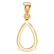 Solitaire Pendant - Pear 11x7mm