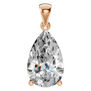 Solitaire Pendant - Pear 12x7.5mm
