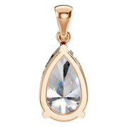 Solitaire Pendant - Pear 12x7.5mm