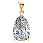 Solitaire Pendant - Pear 12x7.5mm