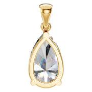 Solitaire Pendant - Pear 12x7.5mm