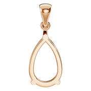 Solitaire Pendant - Pear 12x7.5mm