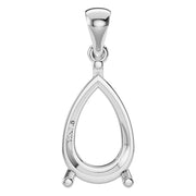 Solitaire Pendant - Pear 12x7.5mm