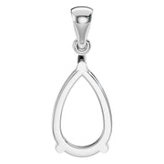 Solitaire Pendant - Pear 12x7.5mm