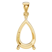 Solitaire Pendant - Pear 12x7.5mm