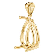 Solitaire Pendant - Pear 12x7.5mm
