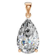 Solitaire Pendant - Pear 13x8mm
