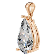 Solitaire Pendant - Pear 13x8mm
