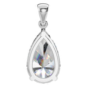 Solitaire Pendant - Pear 13x8mm