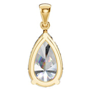 Solitaire Pendant - Pear 13x8mm