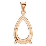 Solitaire Pendant - Pear 13x8mm