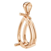 Solitaire Pendant - Pear 13x8mm