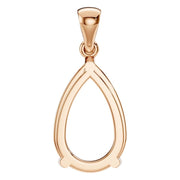 Solitaire Pendant - Pear 13x8mm