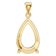 Solitaire Pendant - Pear 13x8mm