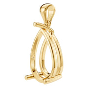 Solitaire Pendant - Pear 13x8mm