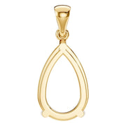 Solitaire Pendant - Pear 13x8mm