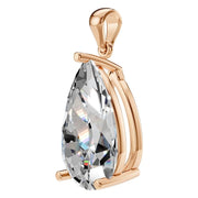 Solitaire Pendant - Pear 15x9mm