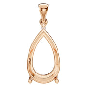 Solitaire Pendant - Pear 15x9mm