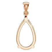 Solitaire Pendant - Pear 15x9mm