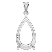 Solitaire Pendant - Pear 15x9mm