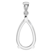 Solitaire Pendant - Pear 15x9mm