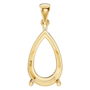 Solitaire Pendant - Pear 15x9mm