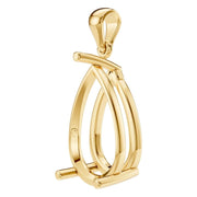 Solitaire Pendant - Pear 15x9mm
