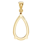 Solitaire Pendant - Pear 15x9mm