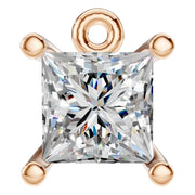 Solitaire Pendant - Princess 4.5mm