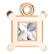 Solitaire Pendant - Princess 4.5mm