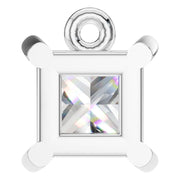 Solitaire Pendant - Princess 4.5mm