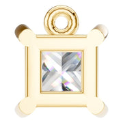 Solitaire Pendant - Princess 4.5mm