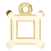 Solitaire Pendant - Princess 4.5mm