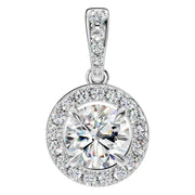 Accented Halo Pendant - Round 7.2mm