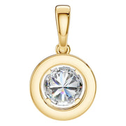 Accented Halo Pendant - Round 7.2mm