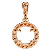 Accented Halo Pendant - Round 7.2mm