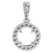 Accented Halo Pendant - Round 7.2mm