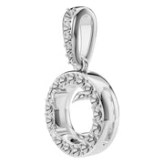 Accented Halo Pendant - Round 7.2mm