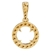 Accented Halo Pendant - Round 7.2mm