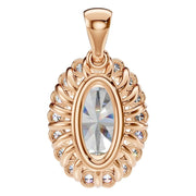 Halo Pendant - Oval 8x5.5mm