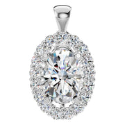 Halo Pendant - Oval 8x5.5mm