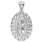 Halo Pendant - Oval 8x5.5mm