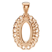 Halo Pendant - Oval 8x5.5mm
