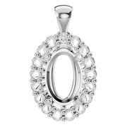 Halo Pendant - Oval 8x5.5mm