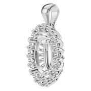 Halo Pendant - Oval 8x5.5mm