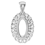 Halo Pendant - Oval 8x5.5mm