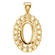 Halo Pendant - Oval 8x5.5mm