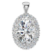 Halo Pendant - Oval 9x6mm