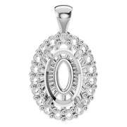 Halo Pendant - Oval 9x6mm